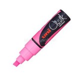 Uni Chalk Marker Pen PWE-8K Broad Chisel Tip - Fluorescent Pink (2UPWE8KFLR)