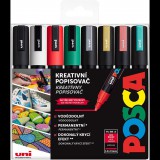 UNI Posca 5M, 8 db, karácsonyi színek (8594157938337)