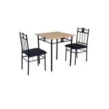Unic Spot Berta étkezőgarnitúra, 2 személyes, fekete/tölgy