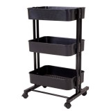 Unic Spot Debby gurulós tároló polc, fekete