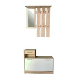 Unic Spot Filio tükrös előszobafal, fehér-fehérített tölgy