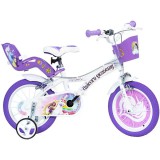 Unikornis Akadémia fehér-lila bicikli 14-es méretben - Dino Bikes kerékpár