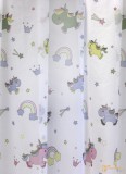 Unikornis figurás voile függöny gyerekszobába 02- 290cm