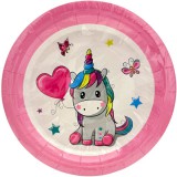 Unikornis party papírtányér 18cm 10db-os kiszerelésben 72569