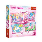 Unikornisok és varázslat 4 az 1-ben puzzle - Trefl