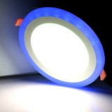 Union Két színű, Kék-Hideg fehér süllyeszthető LED panel, 18W+6W
