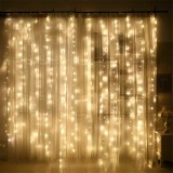 Union Led fényfüggöny 400 Led-es, 2x2 méter, meleg fehér, strapabíró fényfüggöny