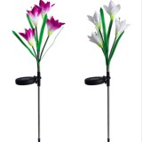 Union Lily napelemes kerti lámpa fehér színvilág