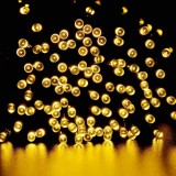 Union Napelemes 100 LED-es meleg fehér dekorációs fényfüzér, kerti égősor
