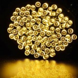 Union Napelemes 50 LED-es meleg fehér dekorációs fényfüzér, kerti égősor