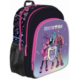 Unipap Monster High fekete iskolatáska, hátizsák 38x30x18cm