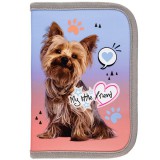 Unipap My Little Friend - Grey Yorkie mintás kihajtható tolltartó 21x14x3,5cm