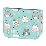 Unipap St.Right Charming Cats cicás kihajtható tolltartó PC03 20,5x14x3,5cm
