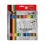 Unipap St.Right Kétvégű színes ceruza 24db-os szett hegyezővel