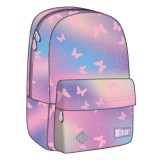 Unipap St.Right Pink butterfly rózsaszín pillangós iskolatáska, hátizsák BP33 40x27x17cm