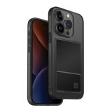 Uniq Air Fender Apple iPhone 15 Pro Max kártyatartós tok, füstszürke