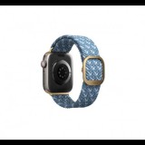 Uniq Aspen Designer Edition fonott szíj Apple Watch 38/40/41mm, kék (UNIQ-41MM-ASPDECBLU) (UNIQ-41MM-ASPDECBLU) - Szíj