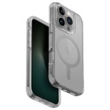 Uniq Combat Magclick Charging tok iPhone 16 Pro - átlátszó szürke szegéllyel