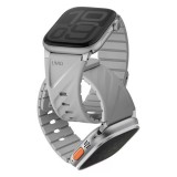 Uniq Fluo Apple Watch 40/41/42/44/45/46/49mm mágneses szíj, szürke