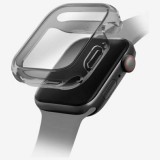 Uniq Garde Apple Watch 11/ Watch 10 46mm műanyag tok kijelzővédelemmel, fekete