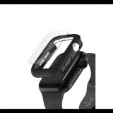 Uniq Nautic Apple Watch 44mm műanyag tok üvegfóliával, fekete (UNIQ-44MM-NAUBLK) (UNIQ-44MM-NAUBLK) - Kijelzővédő fólia