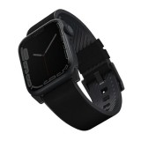 Uniq Straden vízálló bőr Apple Watch szíj, 49/45/44/42MM, fekete