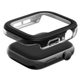 Uniq Voute Apple Watch 11 / Watch 10 46mm műanyag tok, tempered glass kijelzővédő üvegfóliával, fekete