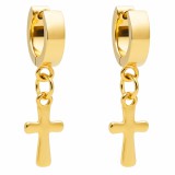 Uniszex acél kereszt fülbevaló