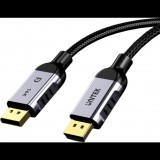Unitek C1626GY01-3M DisplayPort 2.1 apa - DisplayPort 2.1 apa Kábel 3m - Fekete (C1626GY01-3M)