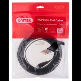 Unitek Lapos HDMI 2.0 apa - HDMI 2.0 apa Kábel 5m - Fekete (C11063BK-5M)
