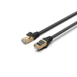 Unitek SSTP CAT7 Lapos patch kábel 2m - Fekete (C1897BK-2M)