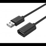 Unitek Unitrek Y-C428GBK USB-A (apa - anya) kábel 1m - Fekete (Y-C428GBK)