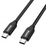 Unitek USB-C apa - USB-C apa Adat- és töltőkábel 2m - Fekete (C14059BK)