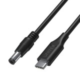 Unitek USB C - DC 5.5x2.5 65W laptop tápkábel 1.8m (C14116BK-1.8M)