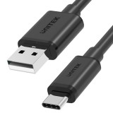 Unitek Y-C480BK USB-A apa - USB-C apa 2.0 Adat és töltőkábel - Fekete (0.25m) (Y-C480BK)