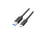 Unitek Y-C490BK USB Type-A apa - USB Type-C apa 3.1 Adat és töltő kábel - Fekete (0.25m) (Y-C490BK)