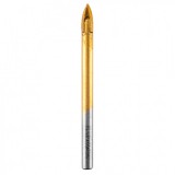 Univerzális 4 élű üvegfúró, fa, műanyag, fém, kőzet, kerámia fúráshoz, 6mm, Graphite