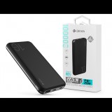 Univerzális hordozható, asztali akkumulátor töltő - Devia Smart Series 22.5W Full Compatible Power Bank - USB + Type-C + microUSB + PD - 10.000 mAh - fekete (ST354441)