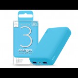 Univerzális hordozható, asztali akkumulátor töltő - Juice ECO 3 Power Bank - 2xUSB +Type-C - 10.000 mAh - világos kék (JU194716)