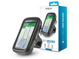 Univerzális kerékpárra szerelhető, por- és cseppálló telefontartó max. 6,5&quot, méretű készülékekhez - Forever BH-100XXL Bike Holder - fekete
