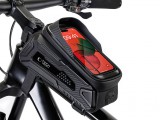 Univerzális kerékpárra szerelhető, por- és cseppálló telefontartó táska - Tech-Protect V2 Bike Mount L Size - fekete