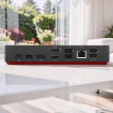 Univerzális Lenovo ThinkPad USB-C Dock 40AY0090EU 4K Multi-Monitor Támogatás