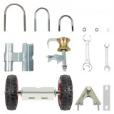 Univerzális Sínkonzol Dupla Kerekes Tömörgörgős Tolókapu-készlet