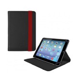 Univerzális TabletPC tok, mappa tok, 10.1"-os készülékekhez, nanopadszerű rögzítés, Blautel 4-OK, fekete/piros (RS62843) - Tablet tok