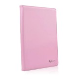 Univerzális TabletPC tok, mappa tok, 10", stand, Blun, rózsaszín