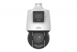 Uniview Prime 2x4MP Dual lencsés Lighthunter 4mm fix és 4,8-120mm motoros objektívvel ellátott PTZ kamera W IPC94144SFW-X25-F40C