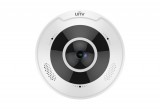 Uniview Pro 4K (12MP) halszem dómkamera, 1.8mm fix objektívvel, mikrofonnal és hangszóróval IPC868ER-VF18-B