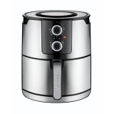 Unold 58655 olajsütő Dupla 5 L 1,4 W Meleglevegős sütő Fekete, Rozsdamentes acél