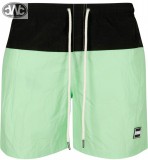 Urban Classics - Block Swim Shorts Black Neomint Rövidnadrág