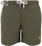 Urban Classics - Block Swim Shorts Black Olive Rövidnadrág
